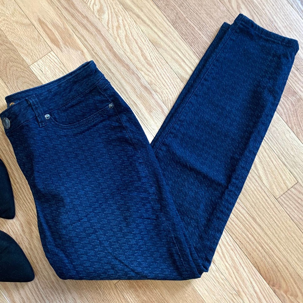 Seven7 Dark Wash Houndstooth Skinny Jeans 31 - Picture 1 of 7